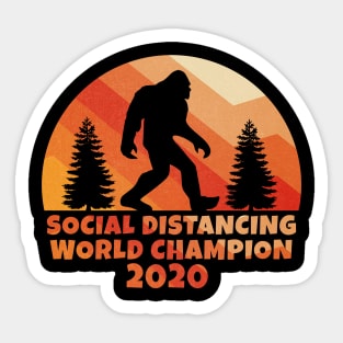 Social Distancing world champion Sticker